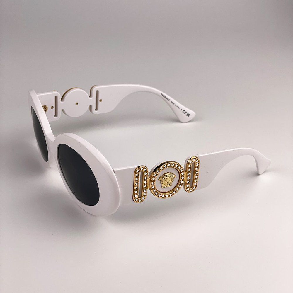 Versace VE4426BU 314/87 MAXI MEDUSA BIGGIE Sunglasses White Gray Oval Women - Picture 9 of 14